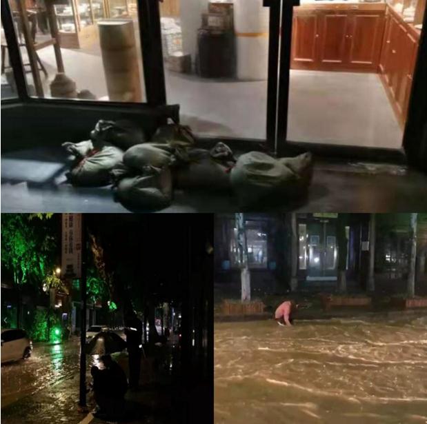 突降暴雨，井巷物業(yè)公司保街區(qū)平安